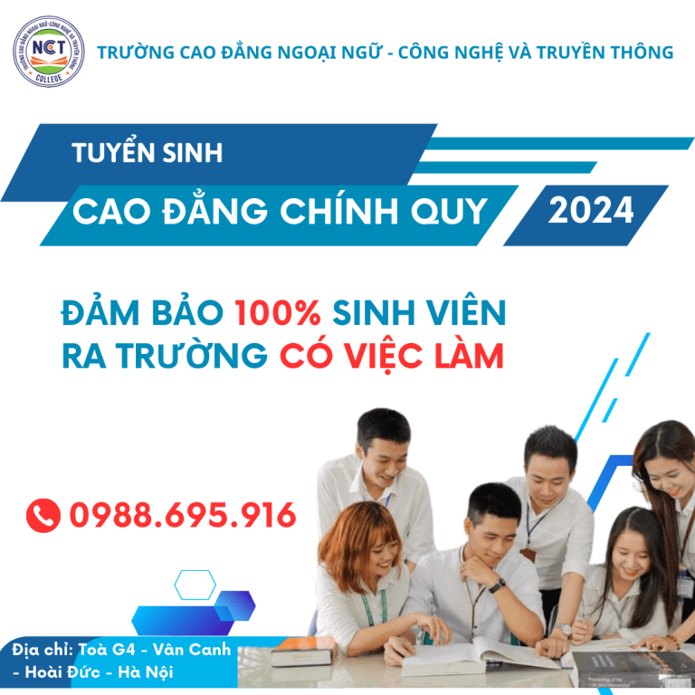 THÔNG BÁO TUYỂN SINH HỆ CAO ĐẲNG CHÍNH QUY NĂM HỌC 2024