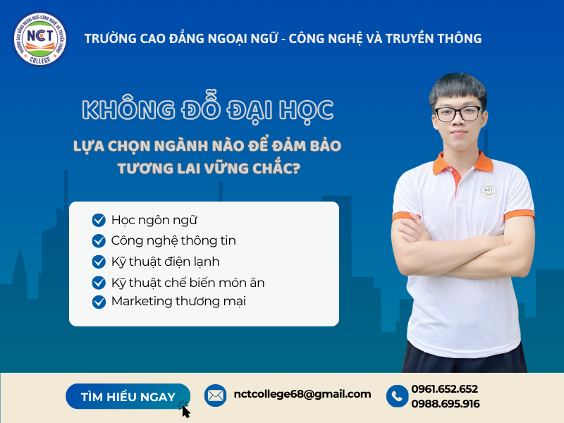 Không đỗ đại học - Lựa chọn ngành nghề 