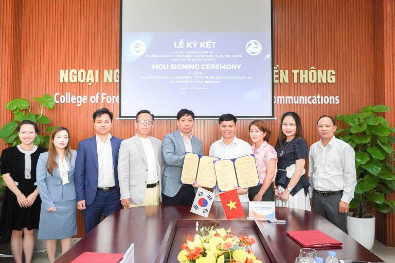 Nhà trường ký kết biên bản ghi nhớ hợp tác với Trường Đại học Khoa học Mokpo và công ty TNHH Thương mại và Dịch vụ Quốc tế VKLinks