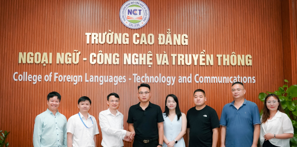 Buổi gặp gỡ và làm việc giữa Trường Cao đẳng Ngoại ngữ – Công nghệ và Truyền thông (NCT College) với Công ty TNHH Nhân lực Anh Gia Hào - Tô Châu (Trung Quốc)