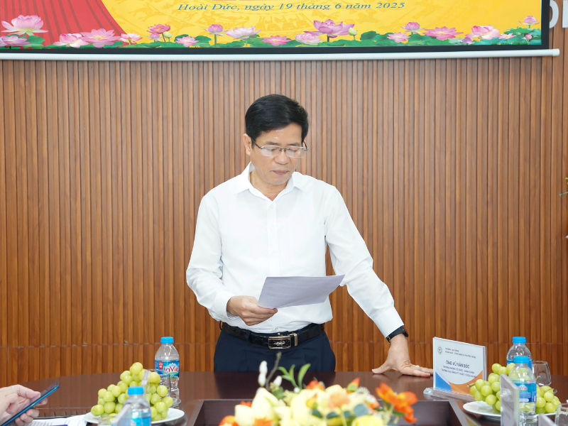 Đồng chí Đỗ Khắc Dần - Huyện ủy viên, Chủ tịch LĐLĐ, Bí thư Đảng ủy Khối Doanh nghiệp huyện Hoài Đức