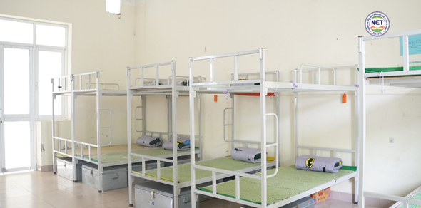 Ký túc xá trường Cao đẳng Ngoại ngữ - Công nghệ và Truyền thông với không gian sống tiện nghi, xanh mát và an toàn cho sinh viên
