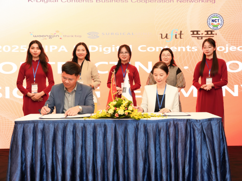 Trường Cao đẳng Ngoại ngữ – Công nghệ và Truyền thông ký kết hợp tác quốc tế với 4 doanh nghiệp công nghệ Hàn Quốc