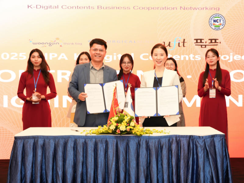 Trường Cao đẳng Ngoại ngữ – Công nghệ và Truyền thông ký kết hợp tác quốc tế với 4 doanh nghiệp công nghệ Hàn Quốc
