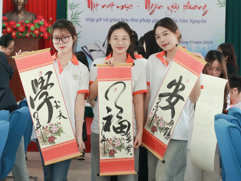 Chương trình thư pháp “Một nét mực – Ngàn yêu thương” - Nét chữ tri ân thầy cô nhân Ngày Nhà giáo Việt Nam 20/11 tại NCT College