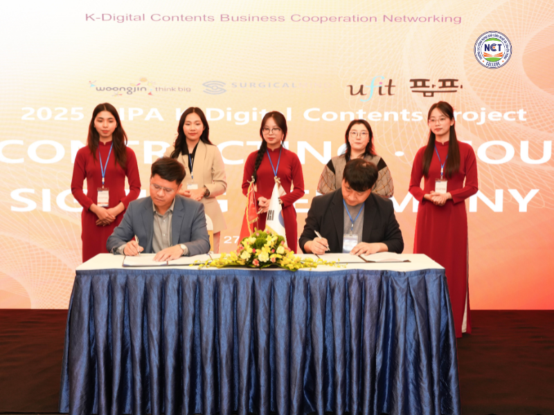 Trường Cao đẳng Ngoại ngữ – Công nghệ và Truyền thông ký kết hợp tác quốc tế với 4 doanh nghiệp công nghệ Hàn Quốc