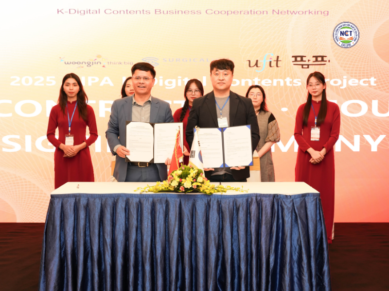 Trường Cao đẳng Ngoại ngữ – Công nghệ và Truyền thông ký kết hợp tác quốc tế với 4 doanh nghiệp công nghệ Hàn Quốc