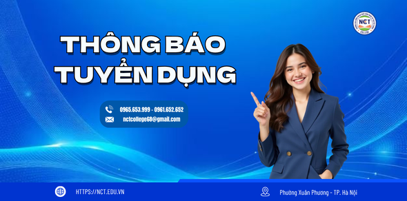 Thông báo tuyển dụng nhân sự Trường Cao đẳng Ngoại ngữ - Công nghệ và Truyền thông