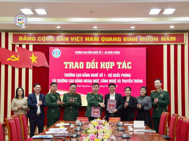 NCT College mở rộng hợp tác với Trường Cao đẳng Nghề số 01 - Bộ Quốc phòng 