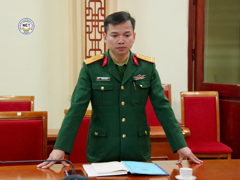 Thiếu tá Nguyễn Hữu Tiệp – Phó Hiệu trưởng Trường Cao đẳng Nghề số 1 – Bộ Quốc Phòng