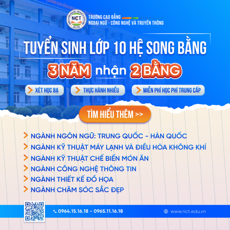 THÔNG BÁO TUYỂN SINH VÀO LỚP 10 (HỆ 9+) NĂM HỌC 2026 – 2027