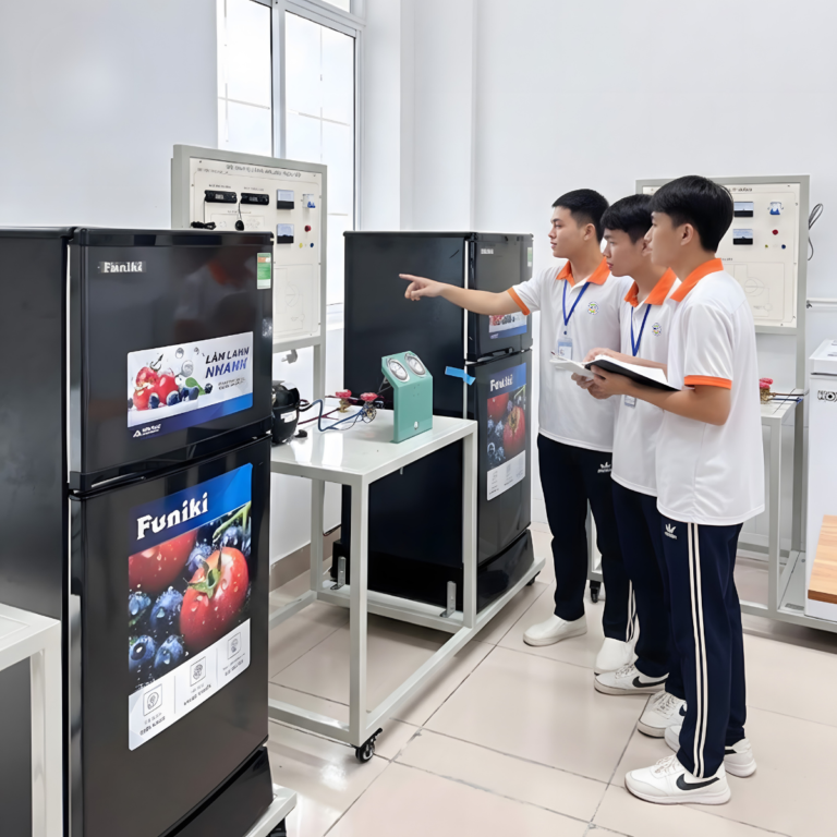 Từ lý thuyết đến thực chiến: Sinh viên Kỹ thuật Máy lạnh và Điều hòa không khí “giải mã” hệ thống điện lạnh