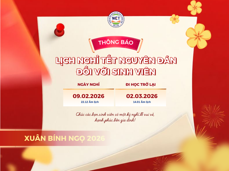 Thông Báo Nghỉ Tết Nguyên Đán 2026