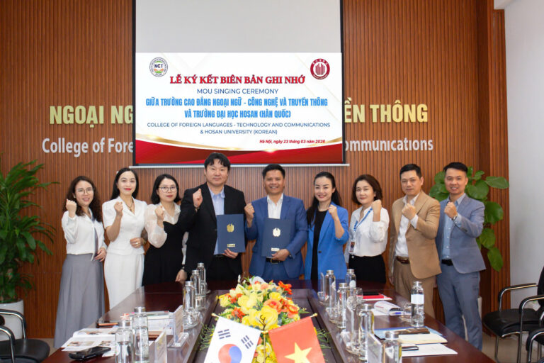 Tăng cường hợp tác đào tạo quốc tế: NCT College ký kết MOU với Hosan University