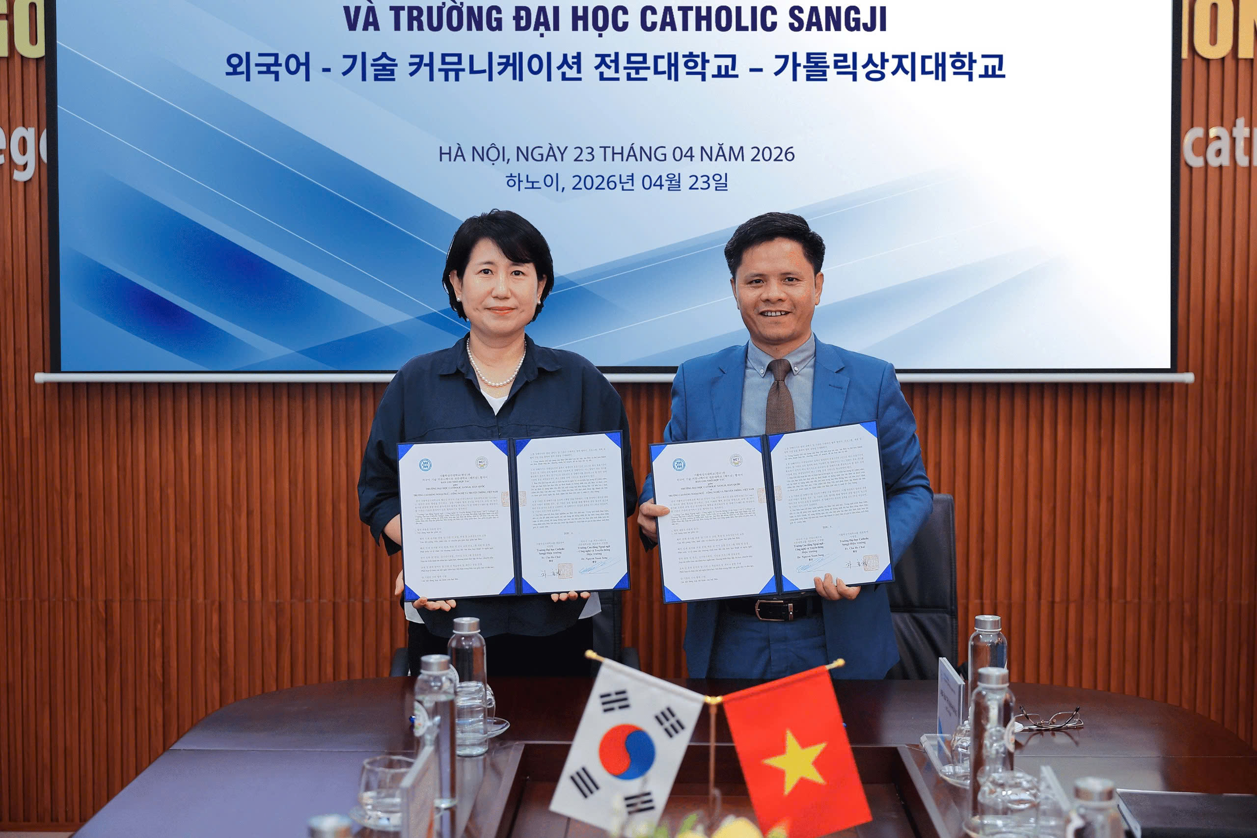 Mở rộng cơ hội học tập Quốc tế: NCT College ký kết MOU với Đại học Catholic Sangji (Hàn Quốc)