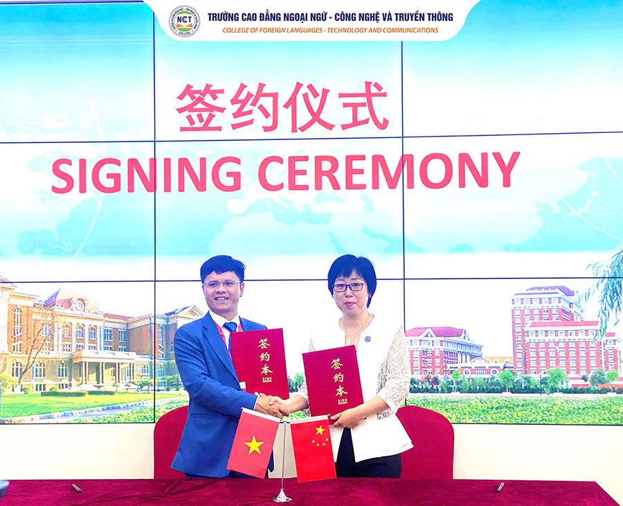 NCT College ký kết hợp tác với Trường Đại học Ngoại ngữ Thiên Tân (Trung Quốc)