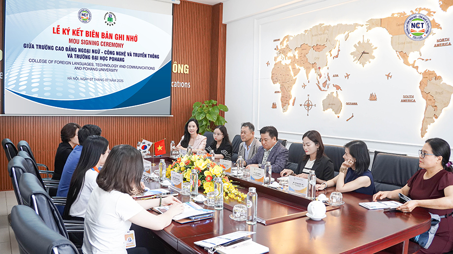 NCT College ký kết Biên bản ghi nhớ hợp tác với Đại học Pohang (Hàn Quốc), mở rộng cơ hội học tập và phát triển quốc tế cho sinh viên