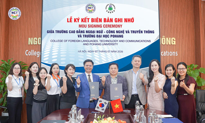 NCT College ký kết Biên bản ghi nhớ hợp tác với Đại học Pohang (Hàn Quốc), mở rộng cơ hội học tập và phát triển quốc tế cho sinh viên
