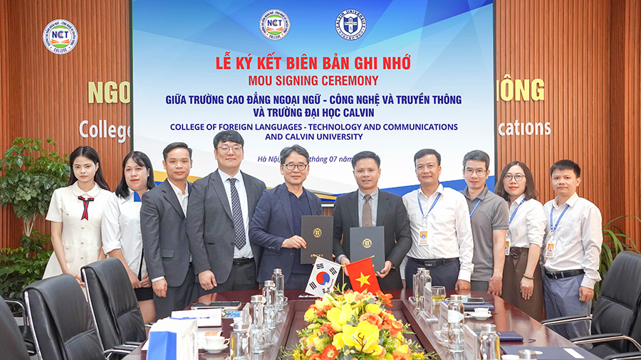 NCT College ký kết hợp tác với Đại học Calvin (Hàn Quốc): Mở rộng cơ hội học tập và hội nhập quốc tế cho sinh viên