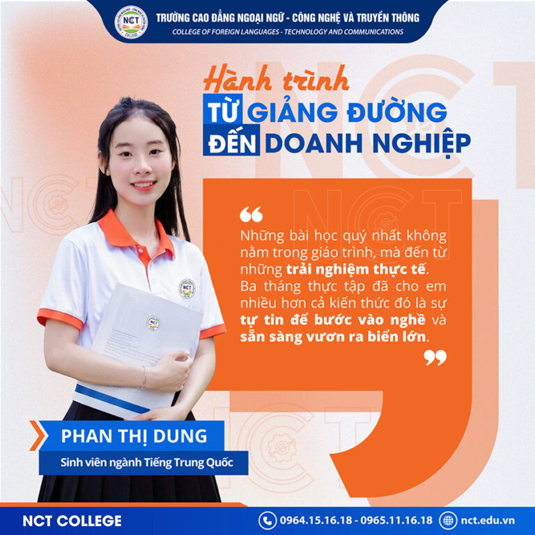 Từ giảng đường đến doanh nghiệp FDI – Hành trình trưởng thành của nữ sinh ngành Tiếng Trung NCT