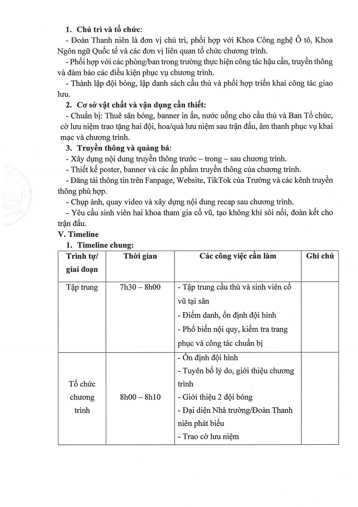 Thông báo tổ chức trận giao hữu bóng đá sinh viên NCT