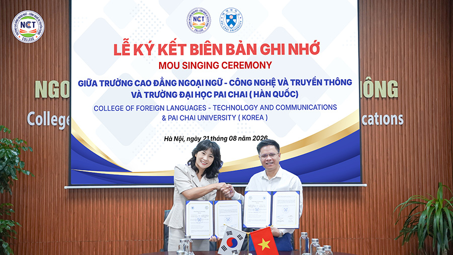 NCT College ký kết MOU với Trường Đại học Pai Chai (Hàn Quốc): Mở rộng cơ hội học tập, du học và việc làm cho sinh viên
