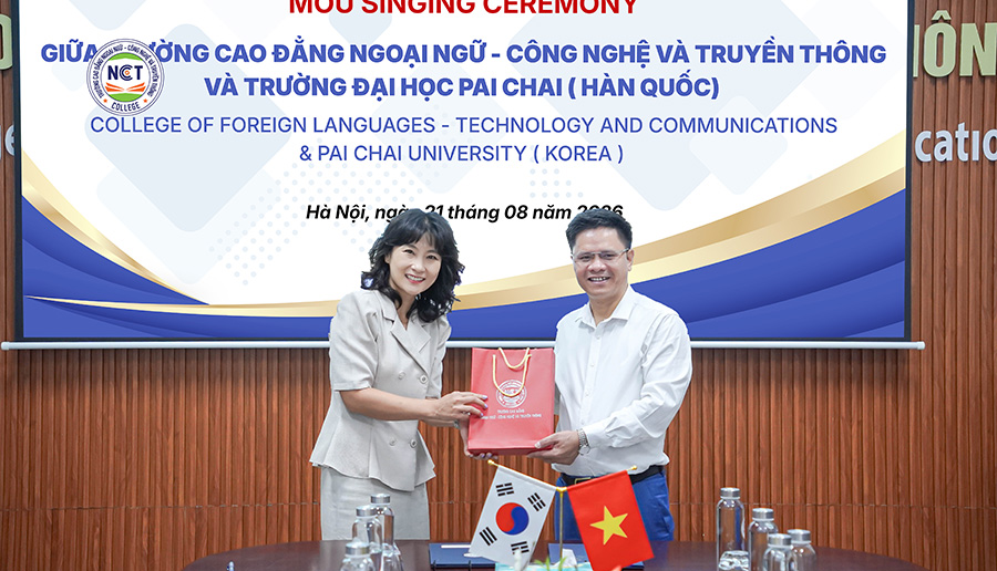 NCT College ký kết MOU với Trường Đại học Pai Chai (Hàn Quốc): Mở rộng cơ hội học tập, du học và việc làm cho sinh viên