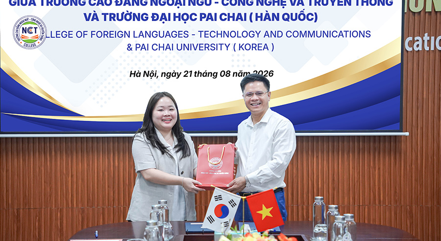 NCT College ký kết MOU với Trường Đại học Pai Chai (Hàn Quốc): Mở rộng cơ hội học tập, du học và việc làm cho sinh viên